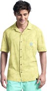 Margaritaville Men's Margaritaville Yellow San Diego Padres Linen Button-Up Party Shirt