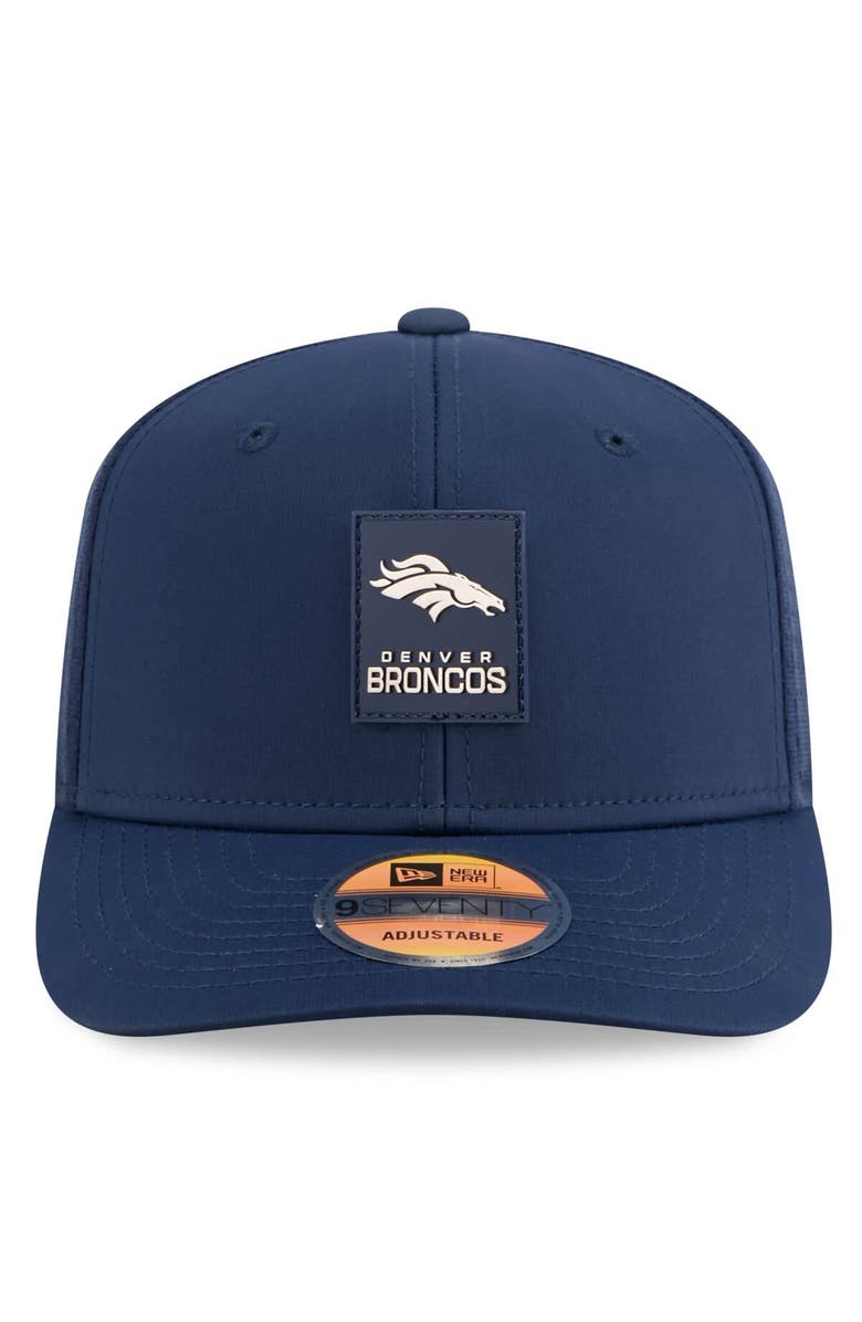 New Era Men's New Era Navy Denver Broncos 2025 Sideline 9SEVENTY Trucker Adjustable Hat, Alternate, color,