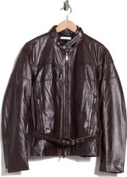 Helmut Lang Le Moto Leather Bomber Jacket