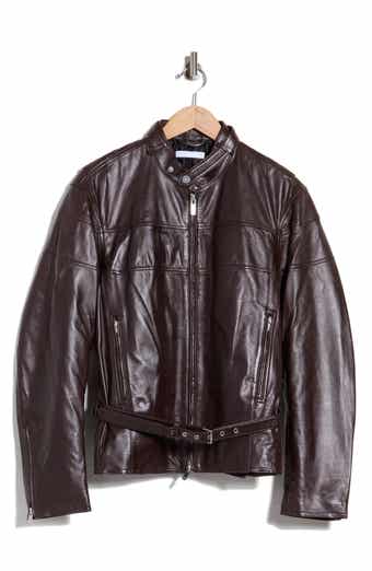 Le Moto Leather Bomber Jacket