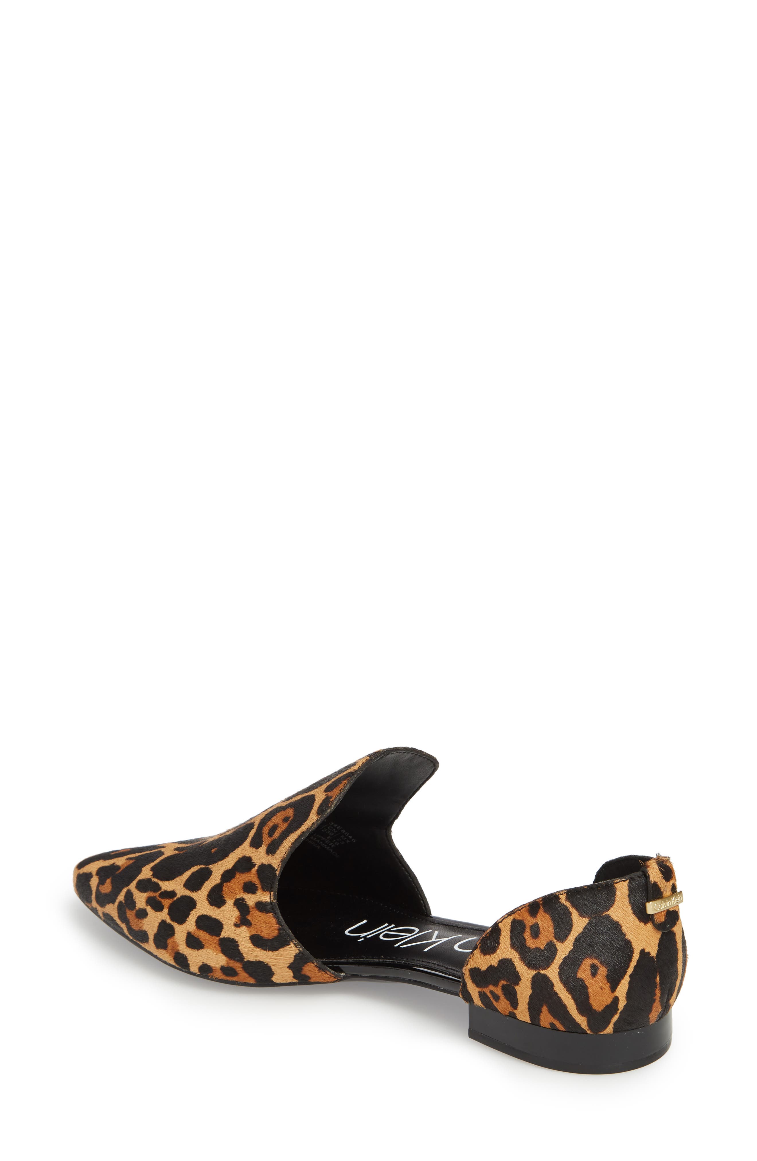 Edona Loafer Flat, Alternate, color, LEOPARD CALF HAIR