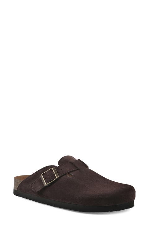 Bari Faux Shearling Footbed Suede Mule