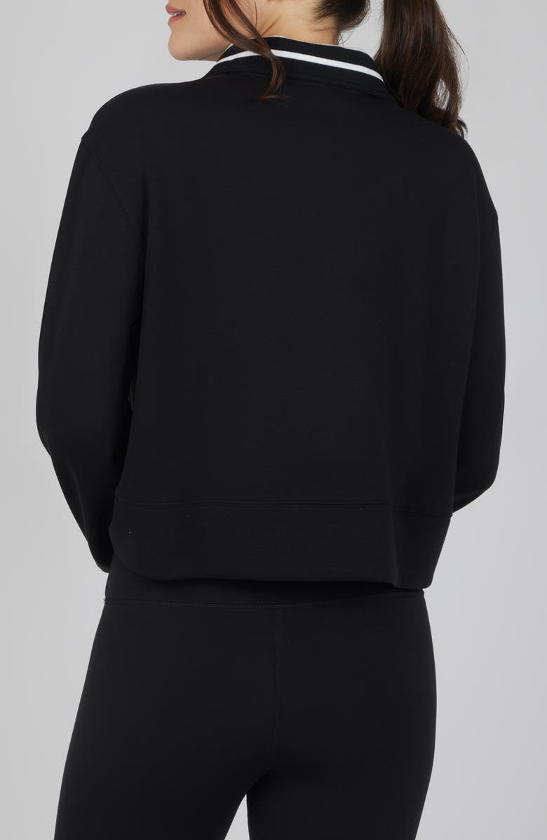 YOGALICIOUS Georgetown Scuba Knit Half-Zip Pullover, Alternate, color, Black