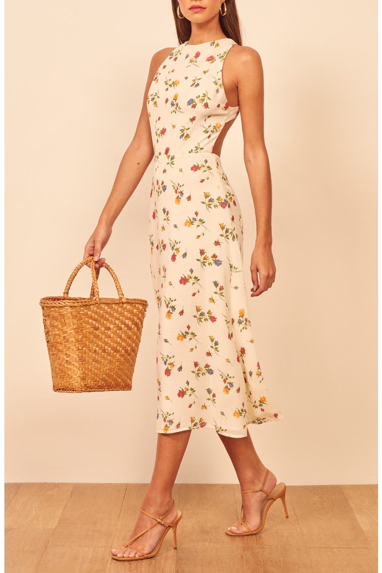 Harleen Floral Print Midi Dress, Alternate, color, NOEMI