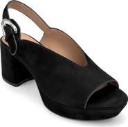 Aerosoles Cici Leather Peep Toe Slingback Sandal
