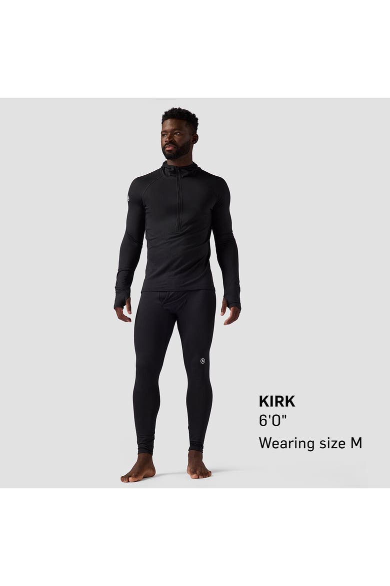 Men's Bga Pines Microgrid Ul Baselayer 1/2-zip Scuba Top, Alternate, color, Black