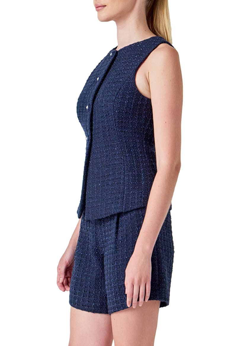 Tweed Vest, Alternate, color, NAVY