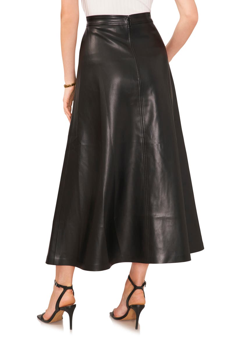 Faux Leather A-Line Skirt