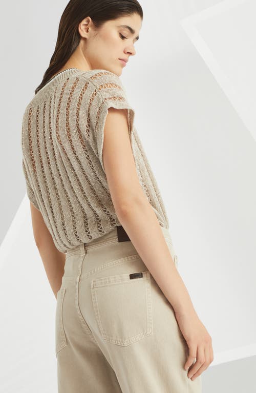 Brunello Cucinelli Garment-dyed Baggy Tapered Jeans In Natural