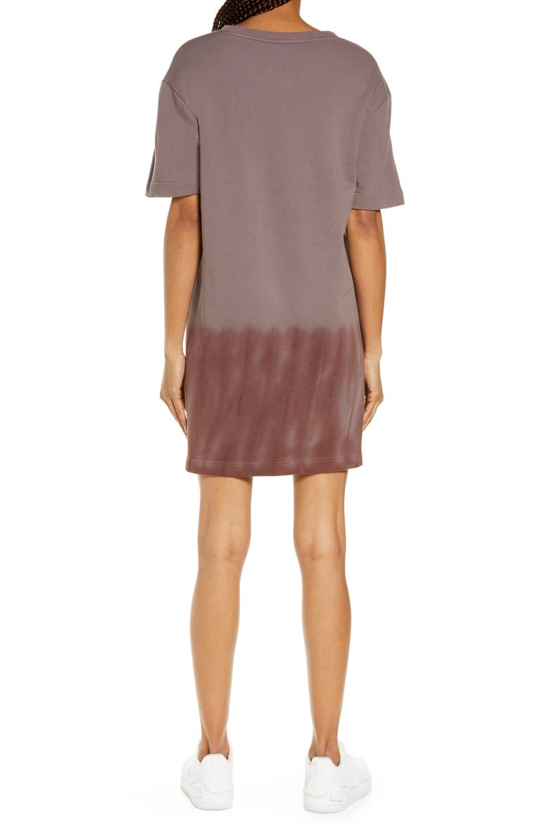 Tie Dye T-Shirt Dress, Alternate, color, GREY SPARROW