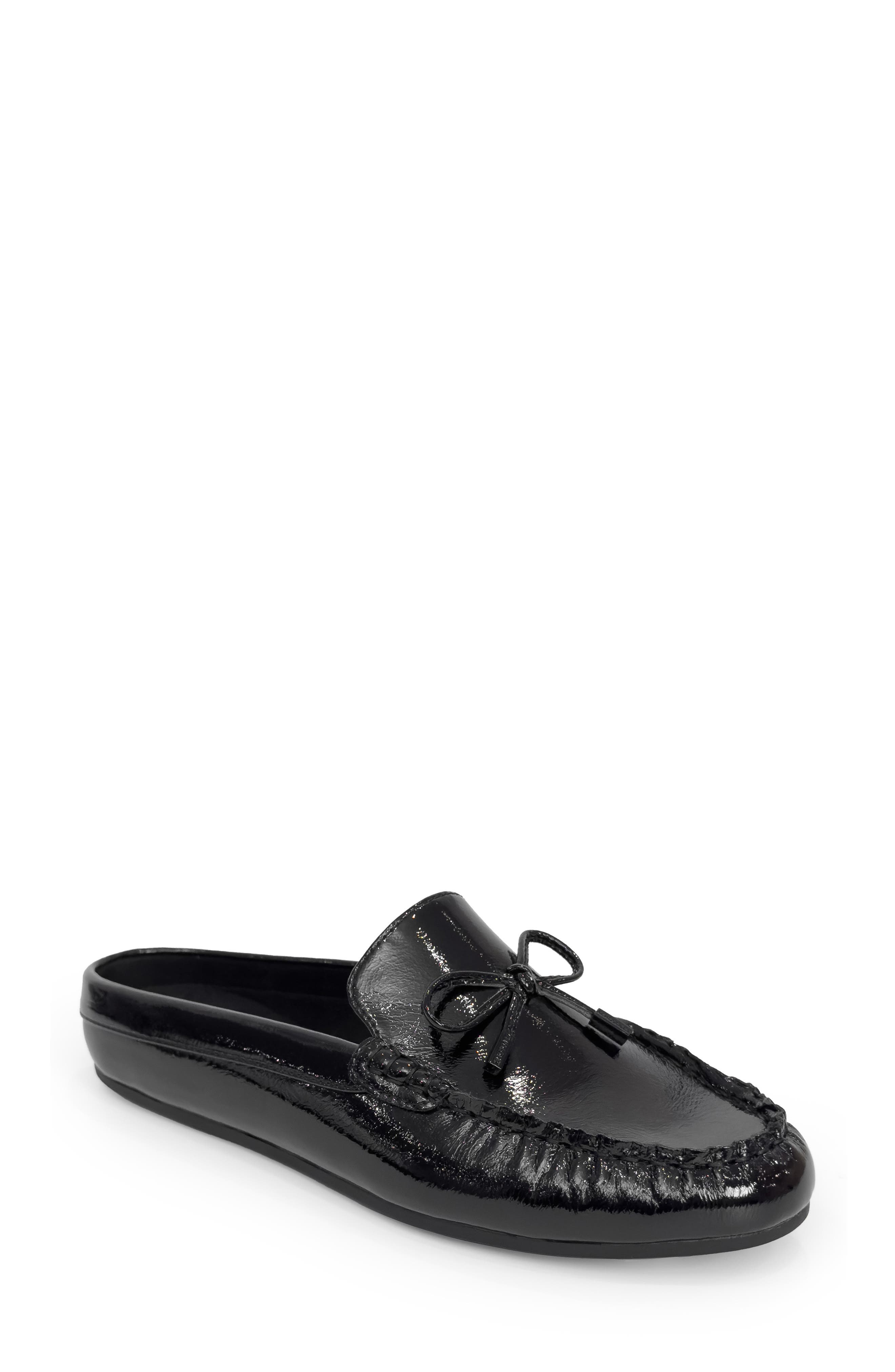 Aerosoles Daffodil Mule, Main, color, Black Crinkle Faux Leather