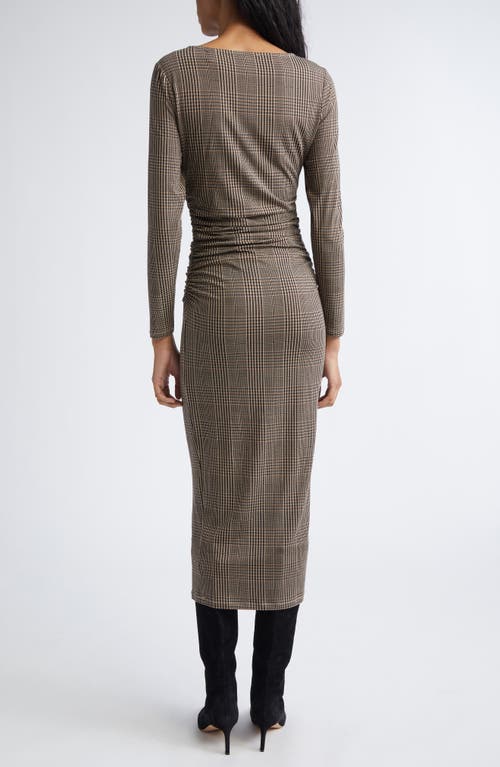 Veronica Beard Char Prince Of Wales Long-sleeve Mini Dress In Gray