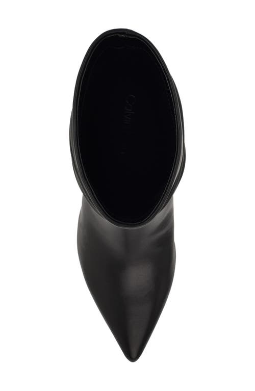 Calvin Klein Cerine Slouch Pointed Toe Bootie In Black