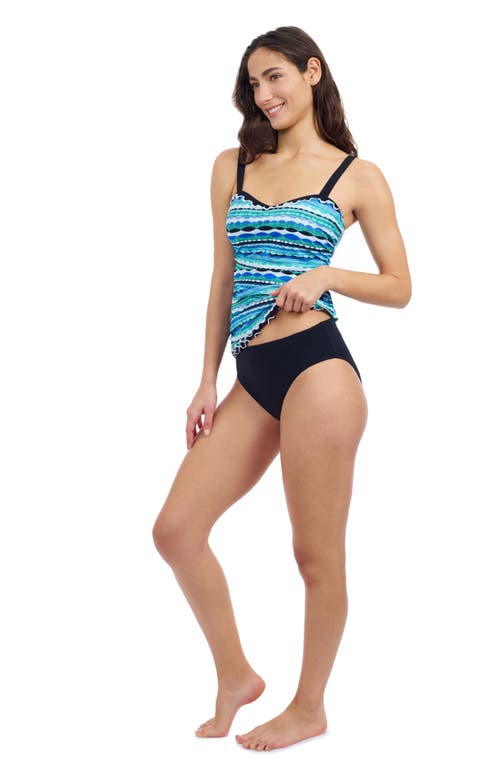 Profile By Gottex Bachata D Cup Tricolore Tankini In Blue Multi