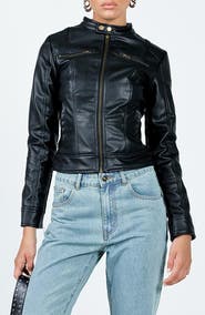 Princess Polly Pottsville Faux Leather Moto Jacket