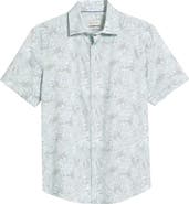 Bugatchi Miles OoohCotton® Abstract Print Short Sleeve Button-Up Shirt