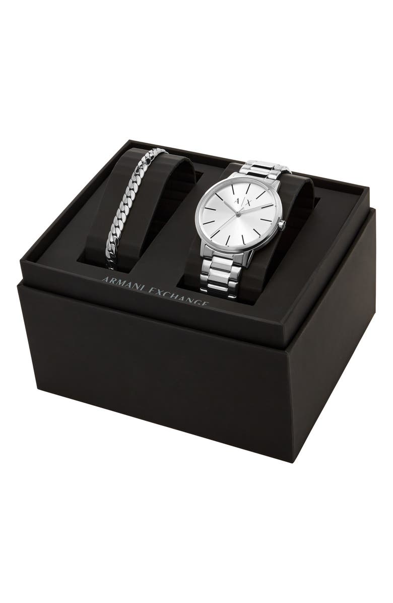 AX Armani Exchange Bracelet Watch & Bracelet Set, 42mm, Alternate, color, 