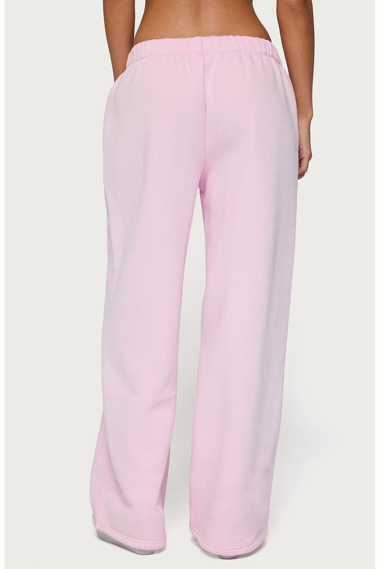 Diva Logo Low Rise Wide Leg Sweatpants, Alternate, color, LIGHT-PINK