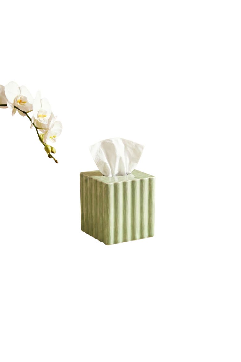 Nera Tissue Box, Main, color, Light Green