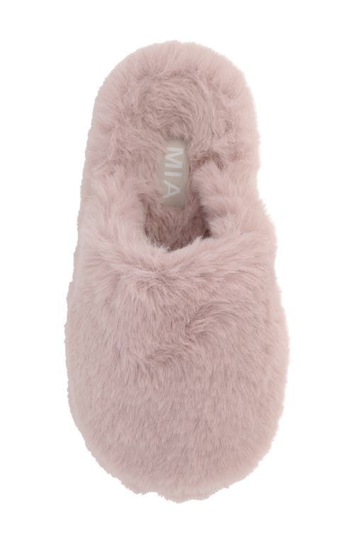 Mia Sled Faux Fur Slipper In Pink