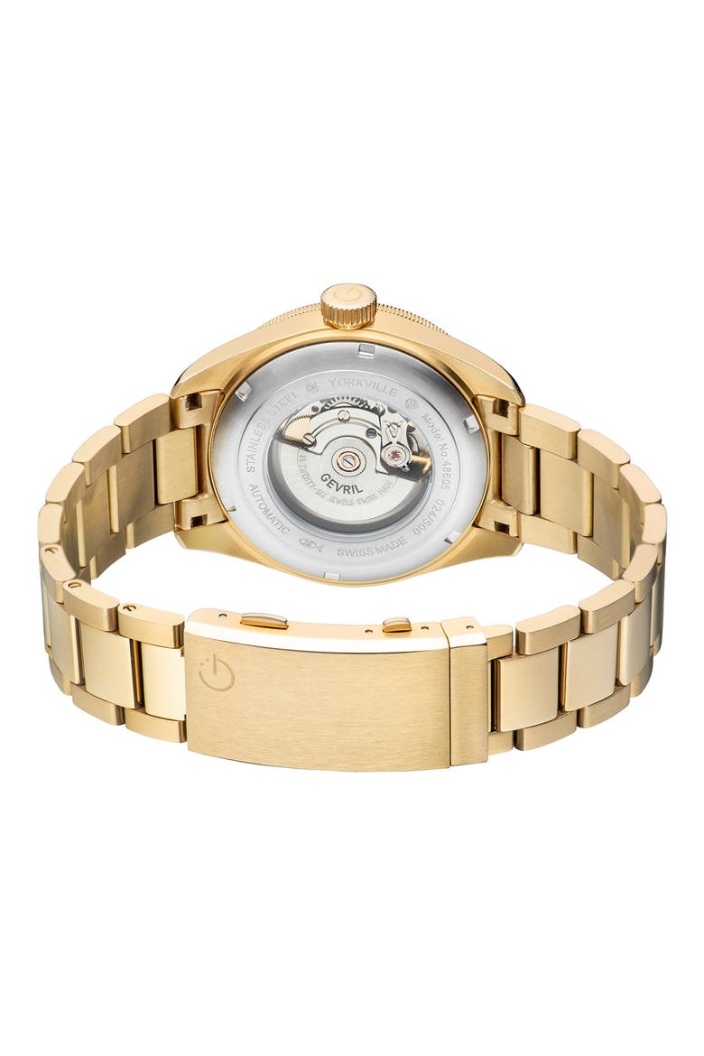 Yorkville Bracelet Watch, 43mm, Alternate, color, GOLD
