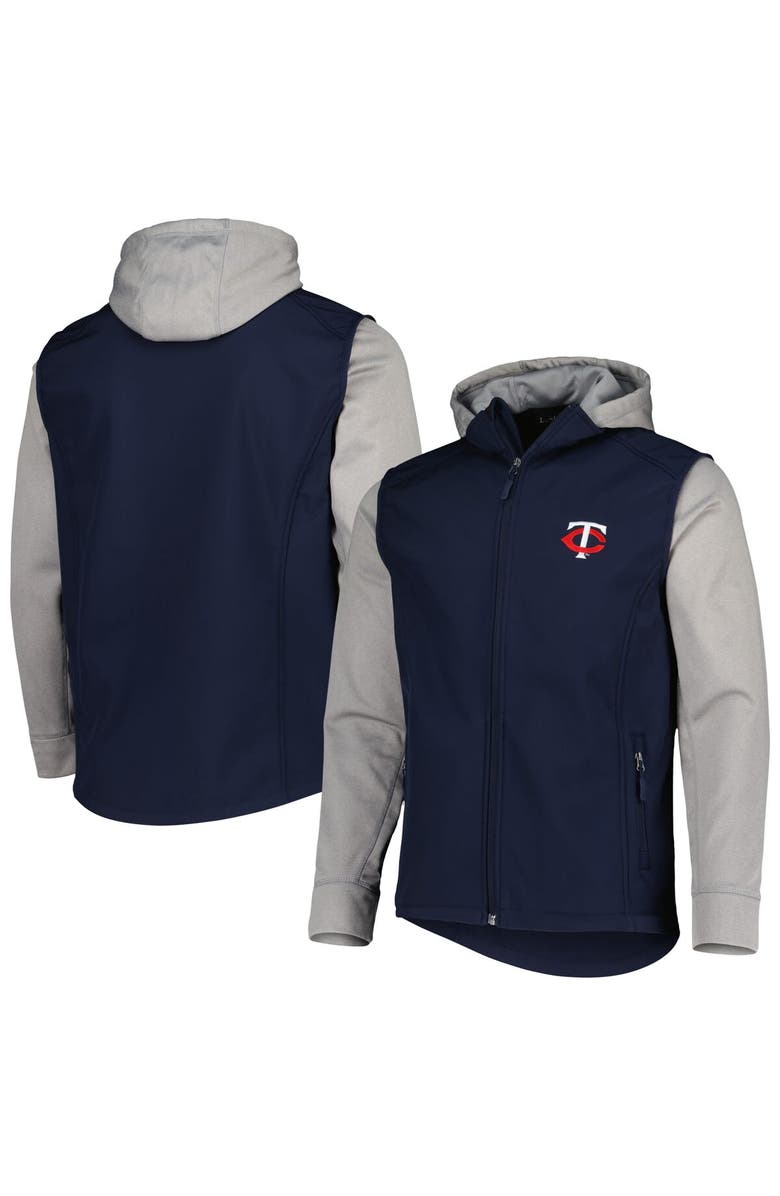 DUNBROOKE Men's Dunbrooke Navy/Heather Gray Minnesota Twins Alpha Full-Zip Jacket, Main, color, Navy