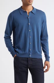 John Smedley Tibor Sea Island Cotton Long Sleeve Polo