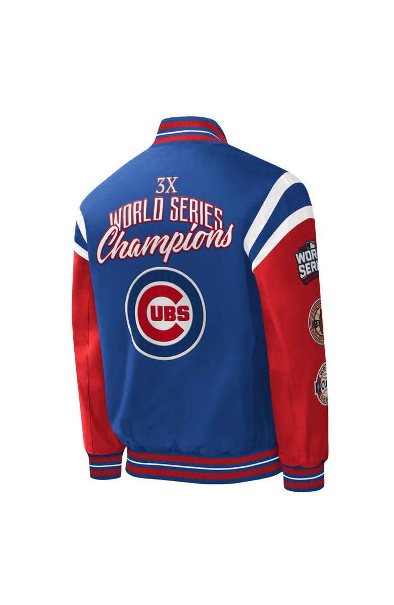 G-III SPORTS BY CARL BANKS Men's G-III Sports by Carl Banks Royal Chicago Cubs Title Holder Full-Snap Varsity Jacket, Alternate, color, Royal