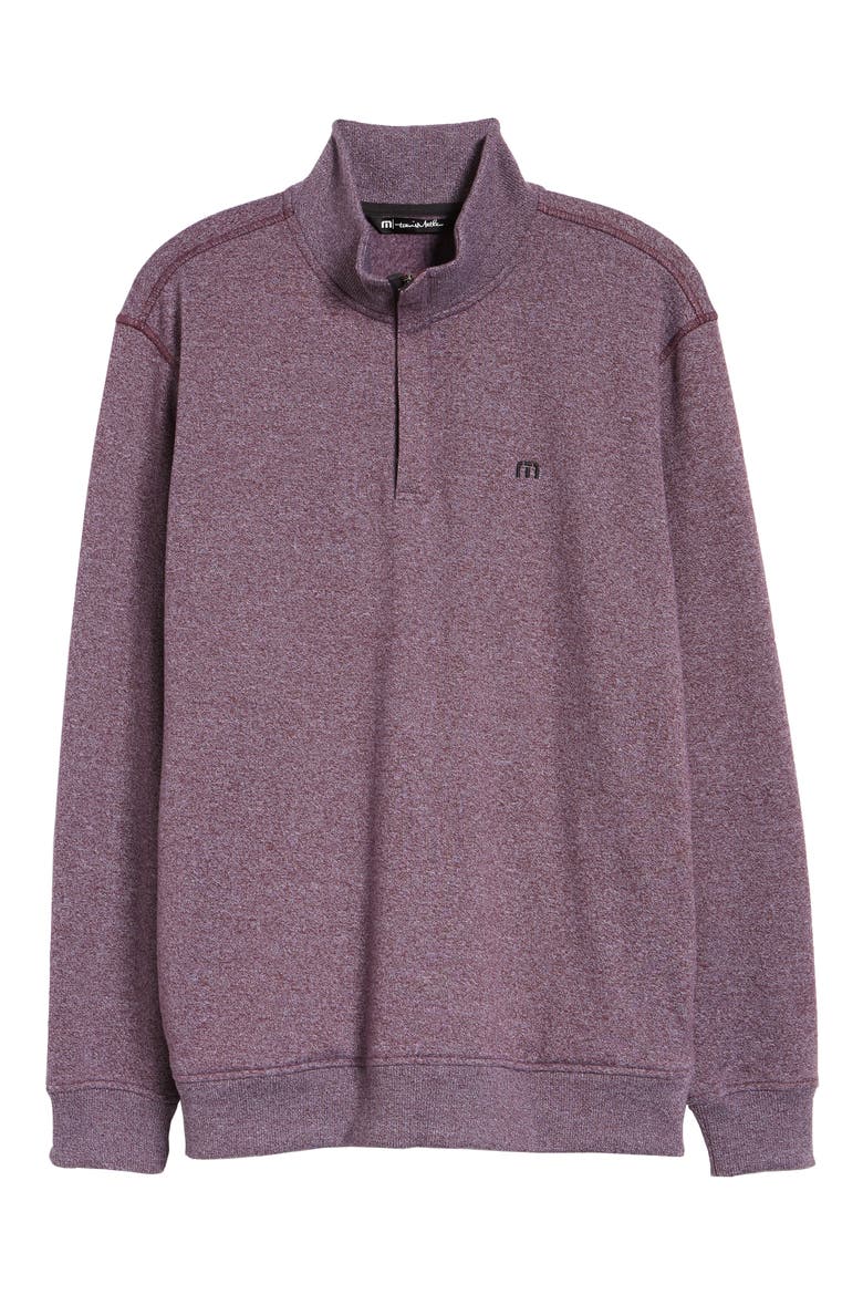 Hideaway Quarter Zip Pullover, Alternate, color, HEATHER WINETASTING