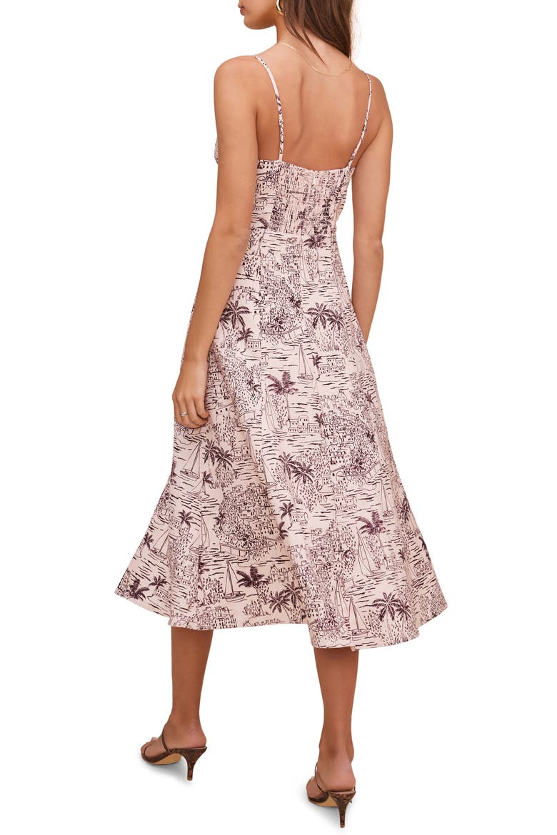 Keilani Sleeveless Midi Dress, Alternate, color, BLOSSOM TROPICAL PRINT