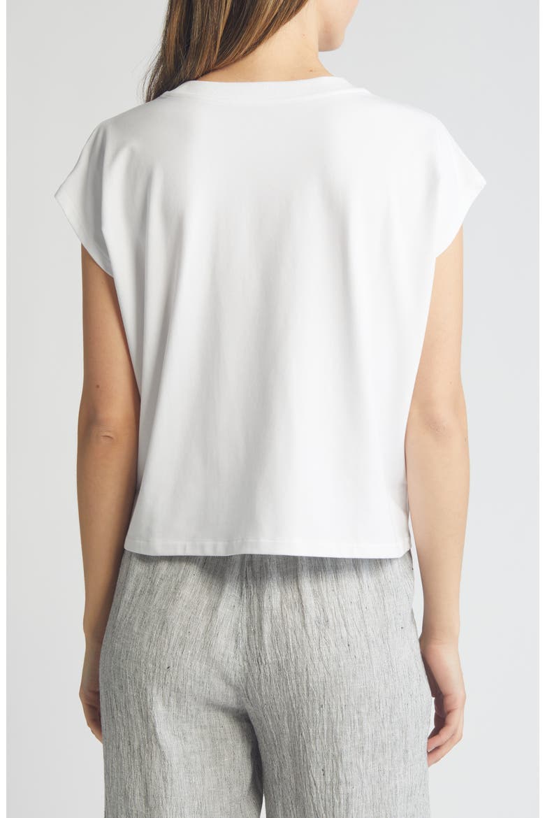 Cap Sleeve Crop T-Shirt, Alternate, color, WHITE