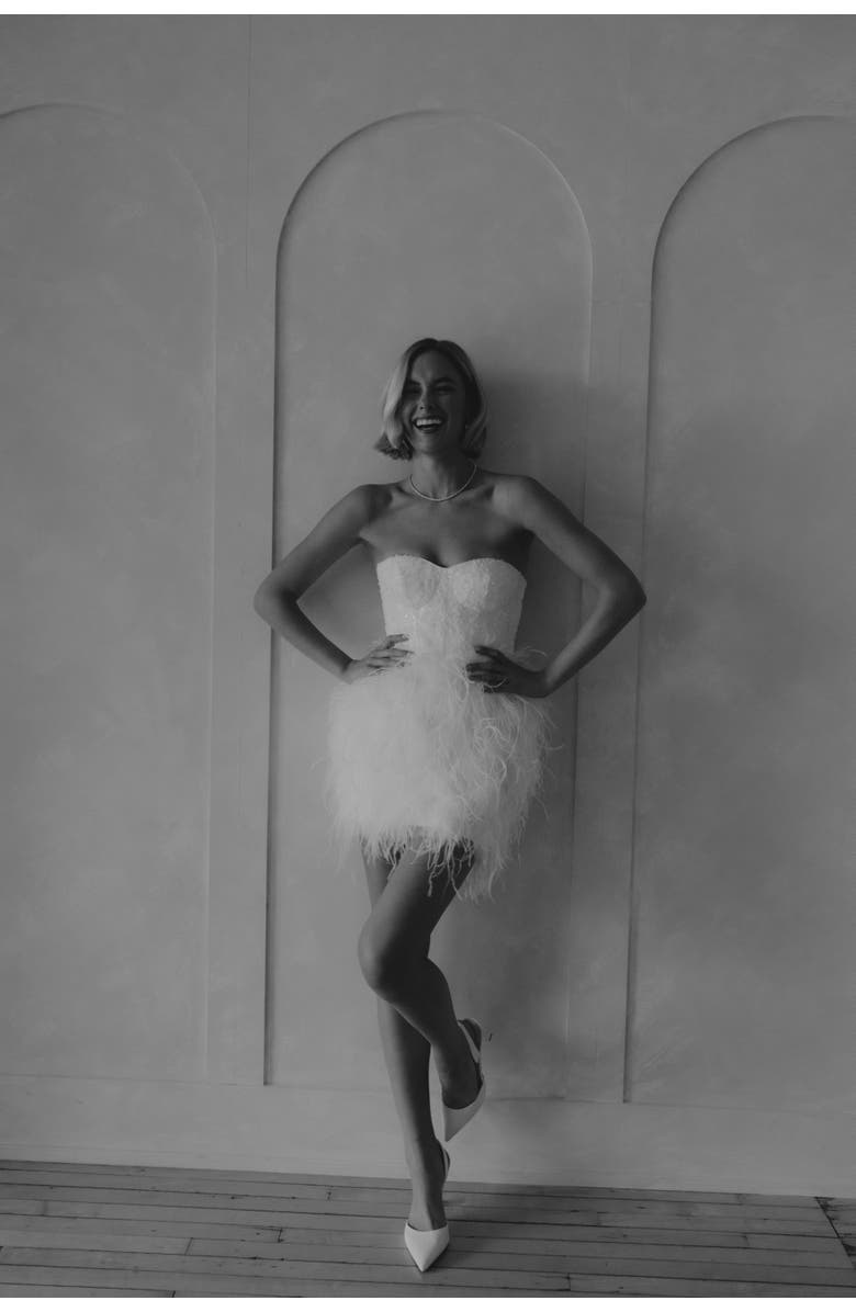 Untamed Petals Broadway Mini Dress, Alternate, color, Ivory