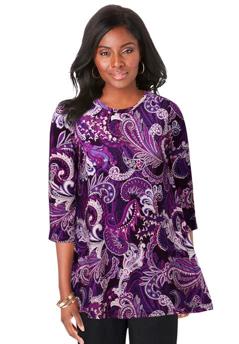 Stretch Knit Swing Tunic (Plus)