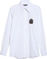 Dolce&Gabbana Martini Fit Formal Crest Patch Button-Up Shirt