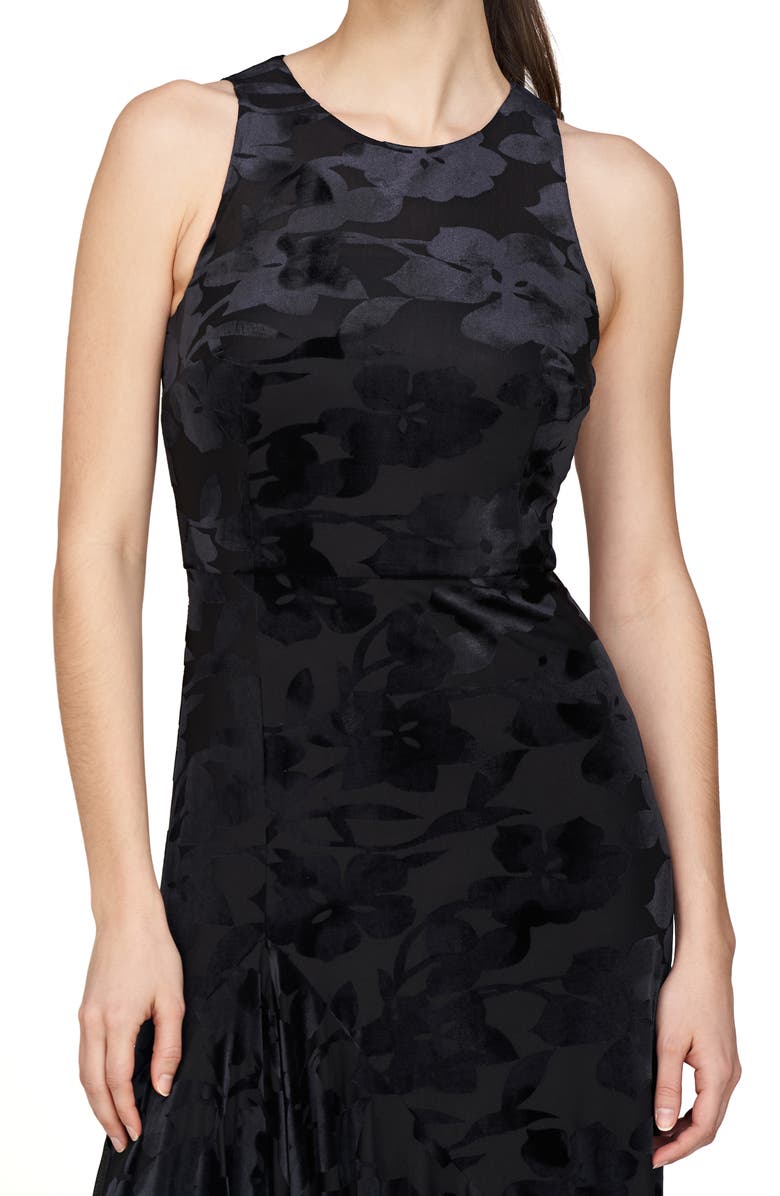 JS Collections Natalia Floral Asymmetric Ruffle Gown, Alternate, color,