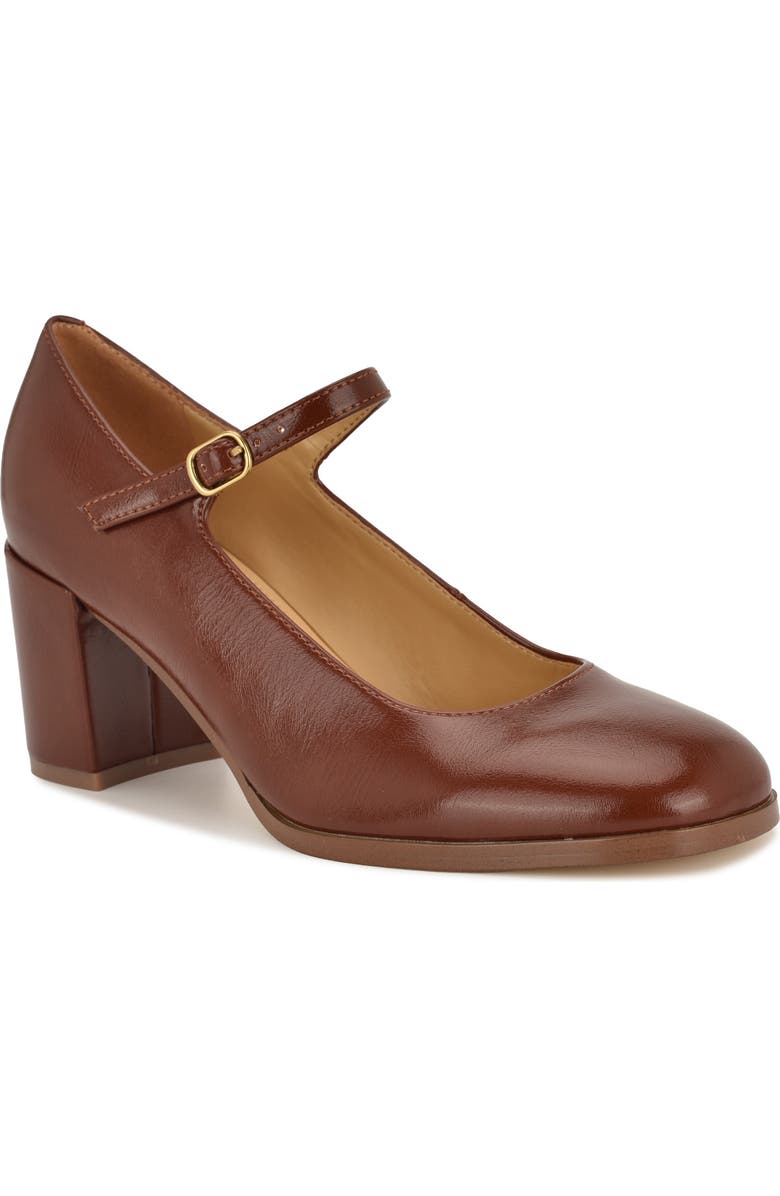 Nine West Mary Jane Pump, Main, color, Brown Patent