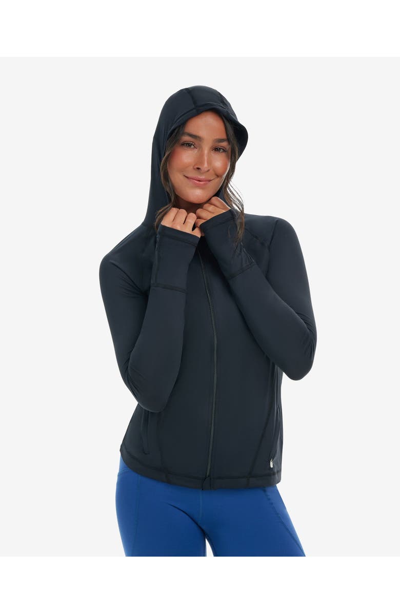 BloqUV Women's Full Zip Hoodie Jacket, Alternate, color, Black