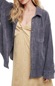 WISHLIST Oversize Corduroy Shacket