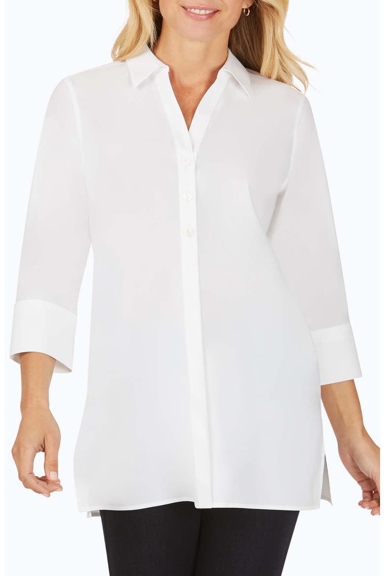 Pamela Non-Iron Stretch Tunic, Main, color, WHITE