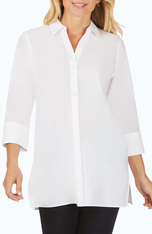 Foxcroft Pamela Non-iron Stretch Tunic In White