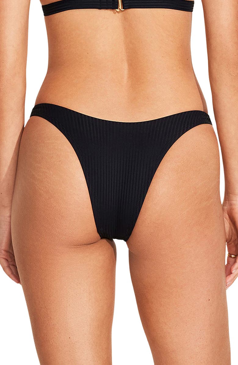 Vitamin A<sup>®</sup> California High Leg Bikini Bottoms, Alternate, color, Black