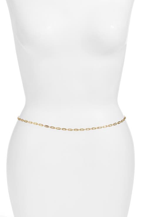Rectangular Crystal Station Belly Chain