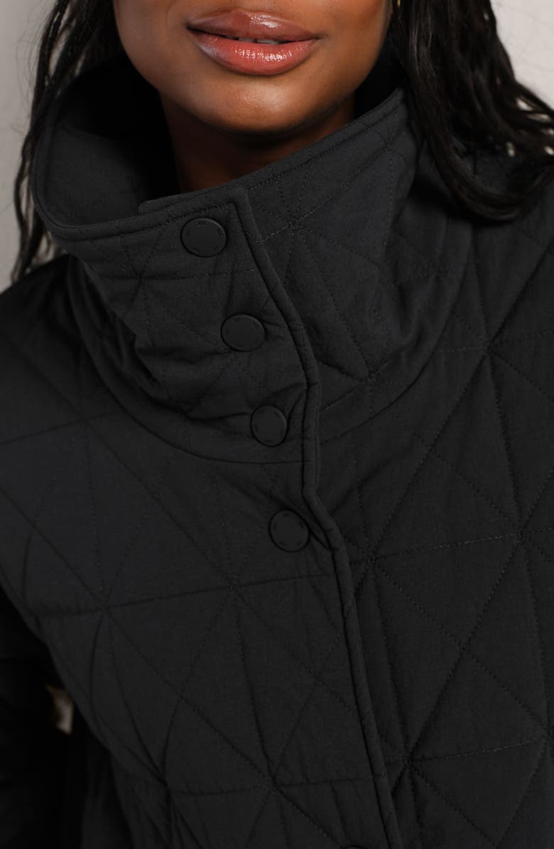 Rhone Monterey Water Repellent Quilted Jacket, Alternate, color, Pure Black