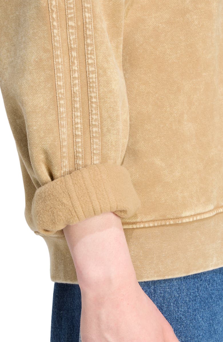 adidas Washed Cotton Blend Hoodie, Alternate, color, Cardbo