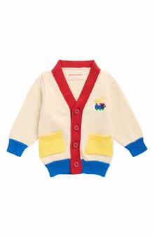 Bobo Choses Choo Choo Colorblock Organic Cotton Cardigan