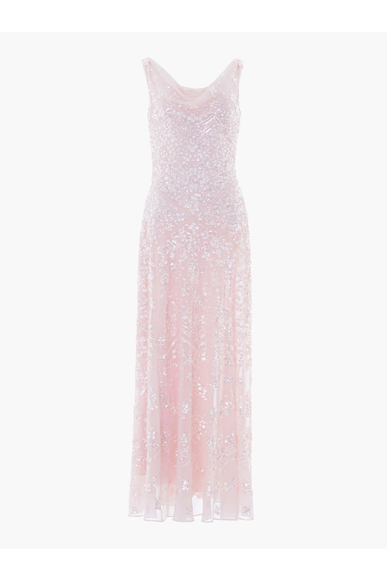 Freya Georgette Sleeveless Gown, Alternate, color, Shell