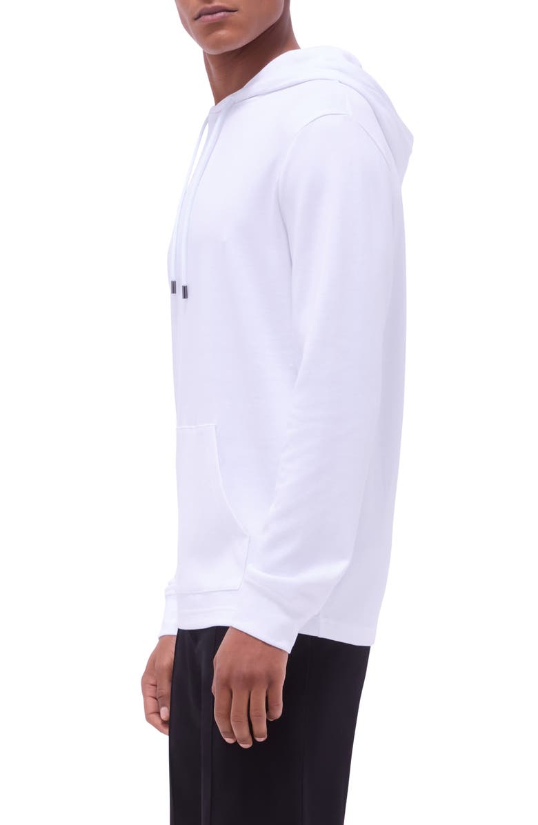 Bugatchi Slim Fit Hoodie, Alternate, color, White