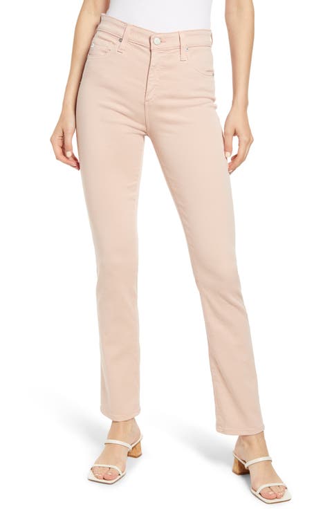 Mari High Waist Slim Ankle Straight Leg Jeans