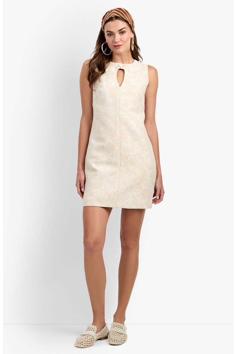 Sandie Jacquard Dress, Alternate, color, Beachy Beige