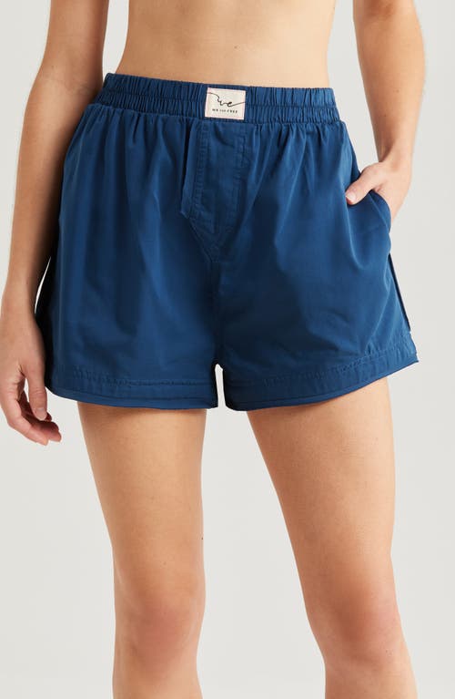 Free People Day To Day Boxer Shorts In Blue